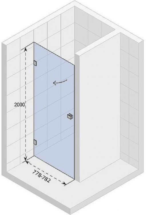 Душевая дверь Riho SZ Scandic NXT X101 80 P G001004120 (GX08002C2) профиль Хром стекло прозрачное