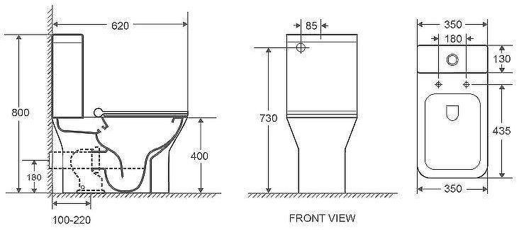 Унитаз компакт WeltWasser Zinnbach 001 GL-WT 10000009967 Белый глянец с бачком и сиденьем Микролифт