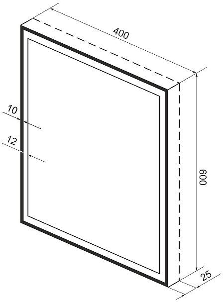 Зеркало Wellsee 7 Rays' Spectrum 40 172201100-172201110 с подсветкой цвет Черный матовый с сенсорным выключателем