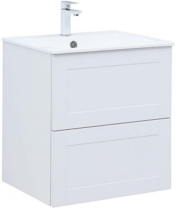 Тумба под раковину Aquanet Терра 60 313232 подвесная Белая матовая