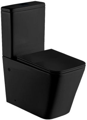 Унитаз компакт WeltWasser Gelbach 001 ST MT-BL 10000006089 Черный матовый с бачком и сиденьем Микролифт