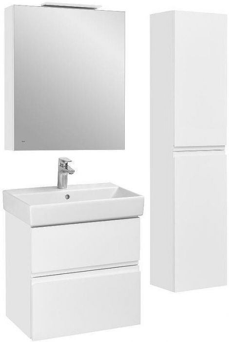 Зеркальный шкаф Roca Oleta 60 L A857645806 с подсветкой Белый глянец