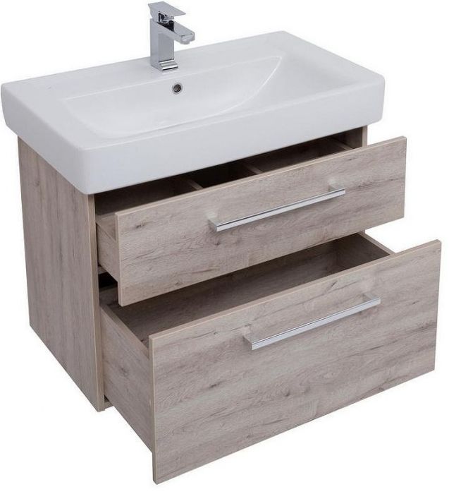 Тумба под раковину Dreja Q Max 80 77.0008D подвесная Дуб кантри