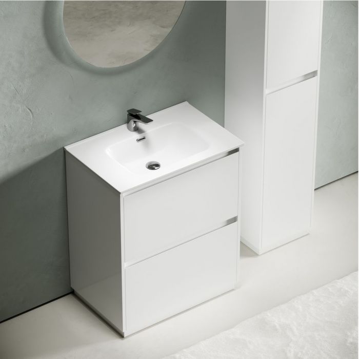 Тумба напольная под раковину SANCOS Libra Floor, белый глянец 690х450х840 мм, LB70FW