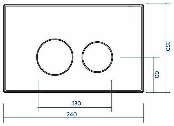Клавиша смыва Corpa Nera Bosso CN70105 цвет Черный матовый Хром
