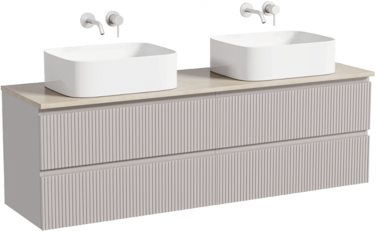 Тумба подвесная SANCOS Snob T Doha Soft 790х445х500, под столешницу 1600 без отверстия под смеситель, цвет kreman, SNT80SM