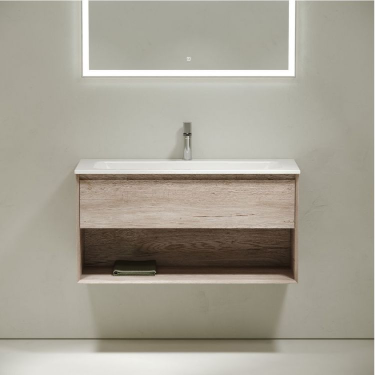 Тумба подвесная SANCOS под раковину Marmi 1.0, дуб галифакс натуральный 995х445х520, MR1.0100EG Тумба подвесная SANCOS под раковину Marmi 1.0, дуб галифакс натуральный 995х445х520, MR1.0100EG