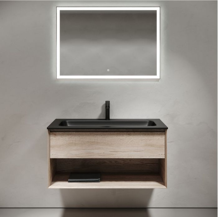 Тумба подвесная SANCOS под раковину Marmi 1.0, дуб галифакс натуральный 995х445х520, MR1.0100EG