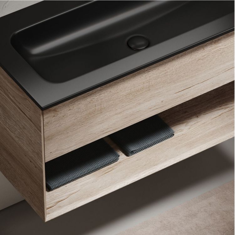 Тумба подвесная SANCOS под раковину Marmi 1.0, дуб галифакс натуральный 995х445х520, MR1.0100EG Тумба подвесная SANCOS под раковину Marmi 1.0, дуб галифакс натуральный 995х445х520, MR1.0100EG