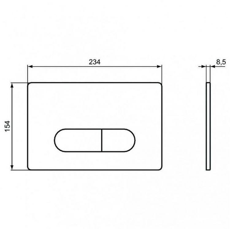 Инсталляция Ideal Standard Prosys R0309AA для унитаза с клавишей смыва Хром