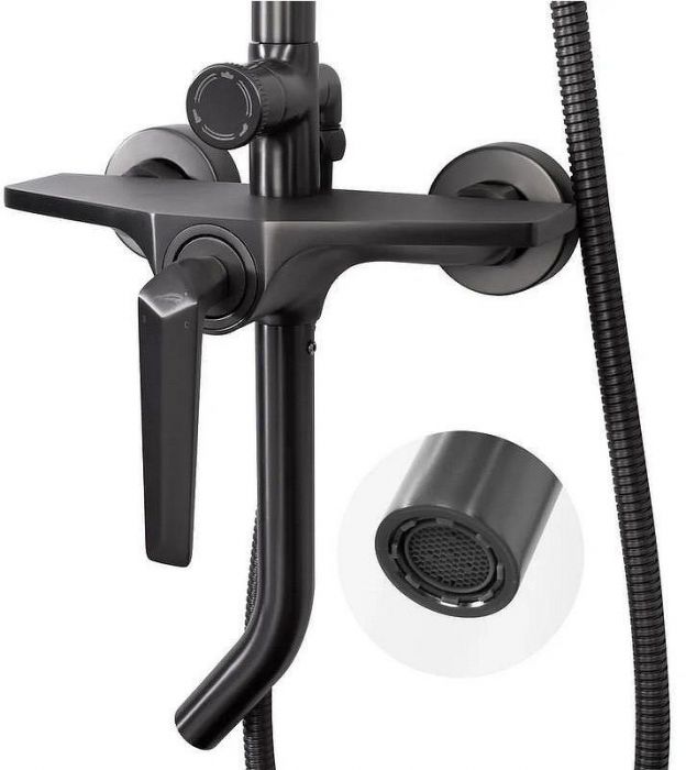 Душевая система Hansberge H5068BG Графит