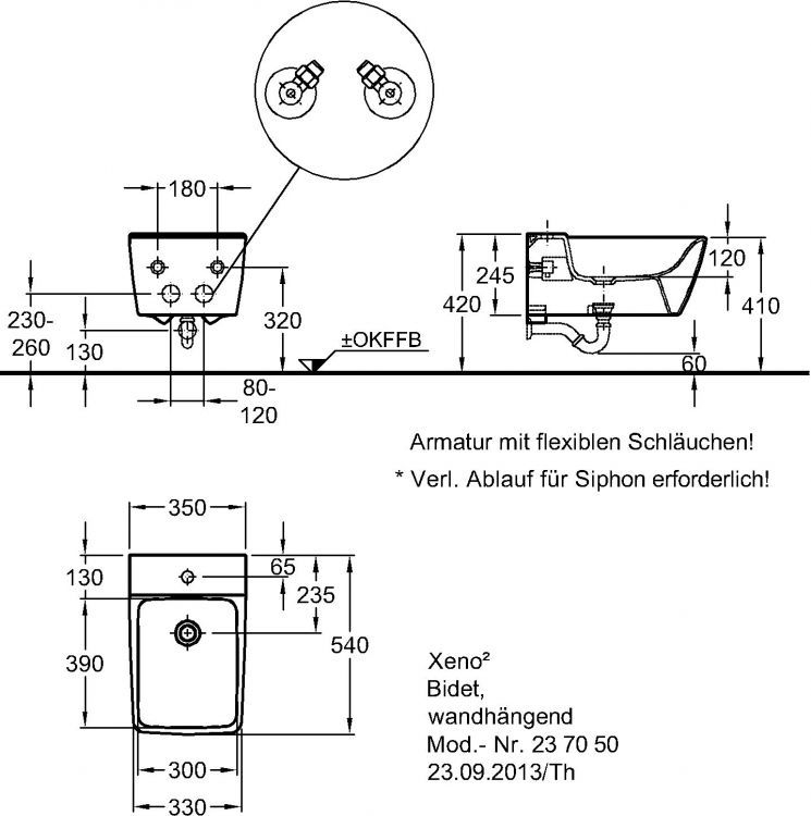 Биде подвесное Keramag Xeno?, 237050000 Биде подвесное Keramag Xeno?, 237050000