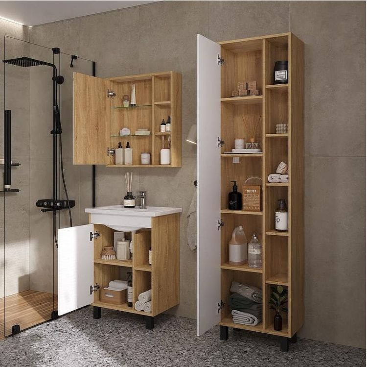 Зеркальный шкаф Volna Osmond 60 szOSMOND60 цвет Дуб сонома