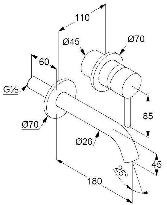 Смеситель для раковины Kludi Bozz 38244N576 цвет Никель брашированный