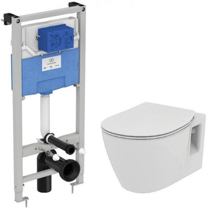 Комплект унитаза с инсталляцией Ideal Standard Connect Prosys E8822301PC15 с сиденьем Микролифт без клавиши смыва