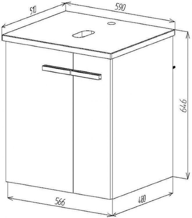 Тумба под раковину VIANT Мюнхен 60 VMUN60NBEL-T2STP подвесная Белая матовая Тумба под раковину VIANT Мюнхен 60 VMUN60NBEL-T2STP подвесная Белая матовая