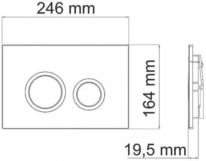 Инсталляция WasserKRAFT Abens 20TLT.010.ME.WH.WH01 для унитаза Белое стекло с Белой клавишей смыва
