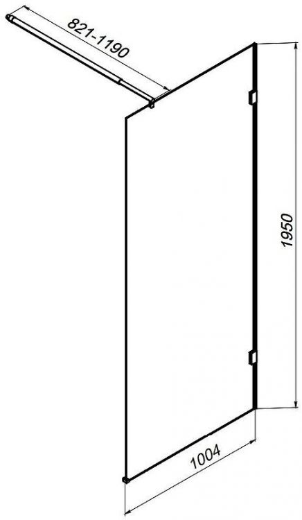 Душевая перегородка AM.PM X-Joy 100 W94UWI-100-F1-MTE профиль Хром матовый стекло прозрачное Душевая перегородка AM.PM X-Joy 100 W94UWI-100-F1-MTE профиль Хром матовый стекло прозрачное