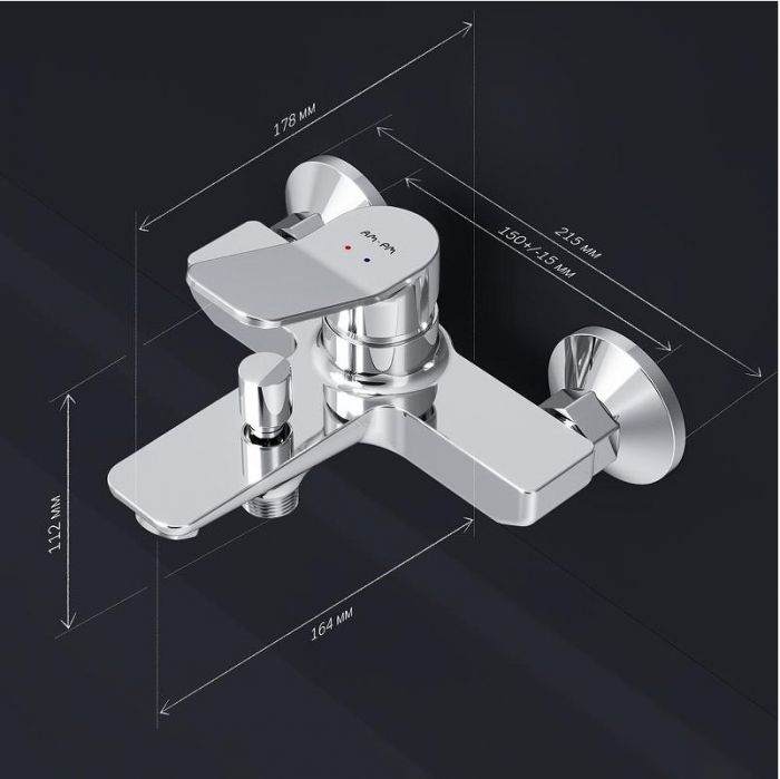Смеситель для ванны AM.PM X-Joy F85A10000 Хром