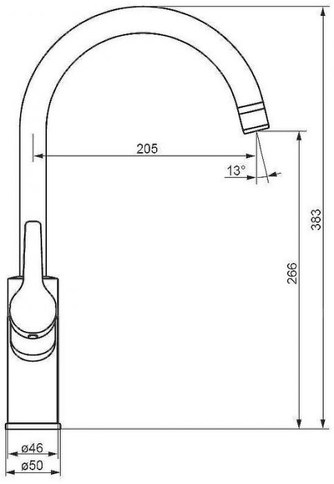 Смеситель для кухни Damixa Eclipse 310721400 Никель