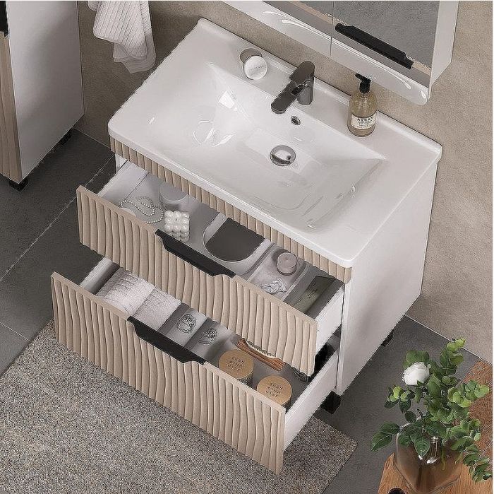 Тумба под раковину Volna Lotty 80.2Y tnLOTTY80.2Y-13 Латте Белая