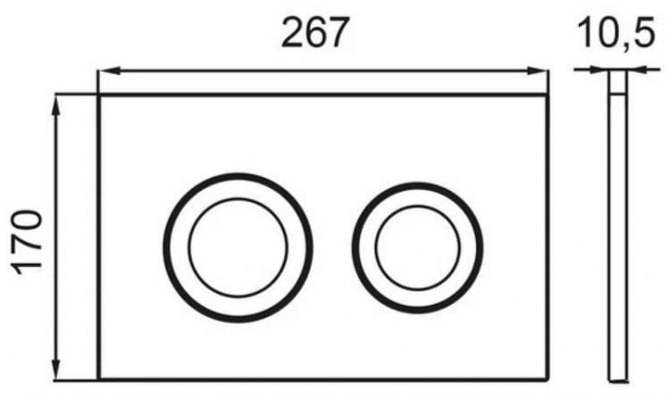 Инсталляция Bettoserb Sava Slim Superior SES40006469 для унитаза с клавишей смыва цвет Хром глянцевый