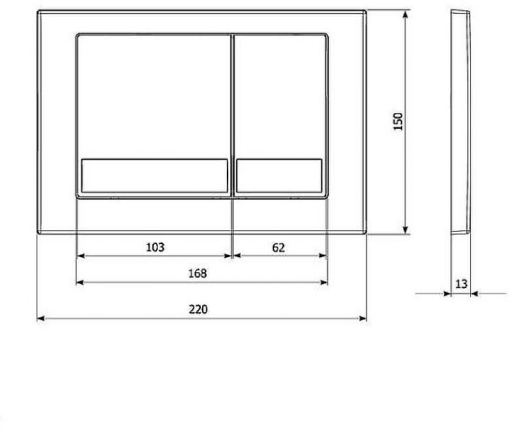 Клавиша смыва KK POL M06 SPP/030/0/K Белая