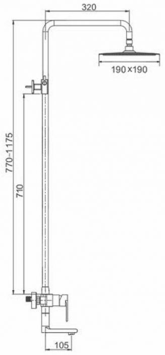 Душевая система Ekko E2403-22 цвет Серый