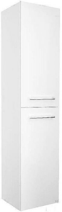 Шкаф пенал 1MarKa Соната 35 L У78472 подвесной с бельевой корзиной Белый глянцевый