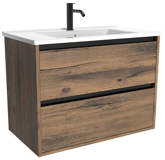 Тумба под раковину ЗОВ Парма 70 P70AT подвесная цвет Древесина Аттик