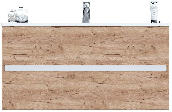 Тумба с раковиной SanVit Кубэ-2 100 kkube2100dub подвесная цвет Дуб