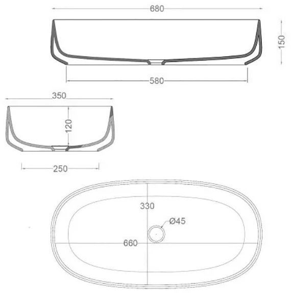Раковина ARTCERAM COGNAC COL005 41 00 Раковина ARTCERAM COGNAC COL005 41 00