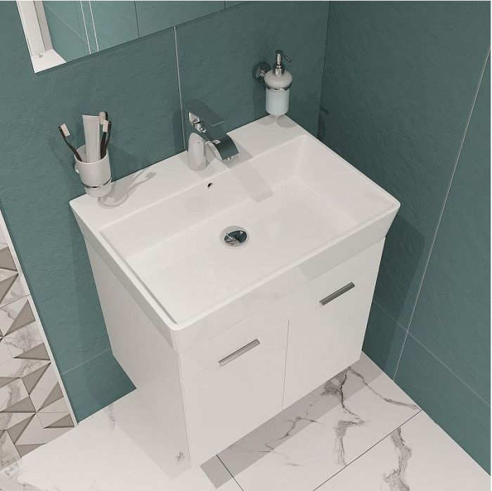 Тумба с раковиной DIWO Анапа 60 TR-672628 подвесная цвет Белый