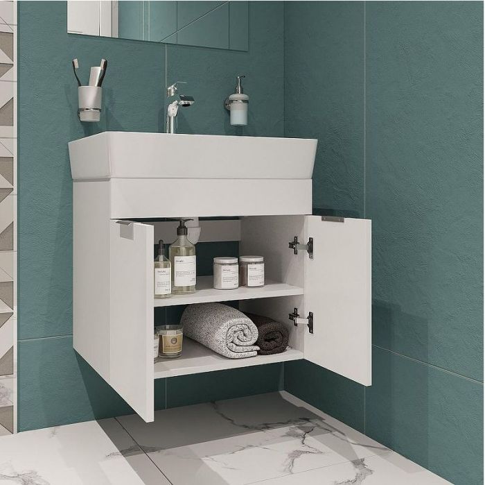 Тумба с раковиной DIWO Анапа 60 TR-672628 подвесная цвет Белый