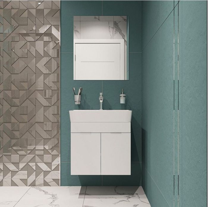 Тумба с раковиной DIWO Анапа 60 TR-672628 подвесная цвет Белый