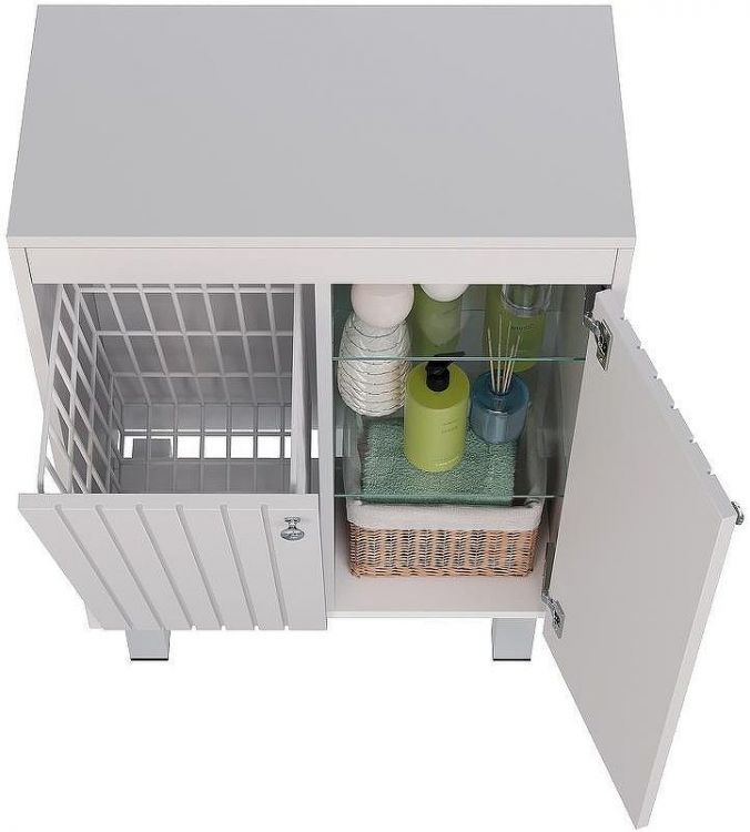 Тумба Lemark Romance 60 LM07R35N-SH подвесная с бельевой корзиной Белый глянец