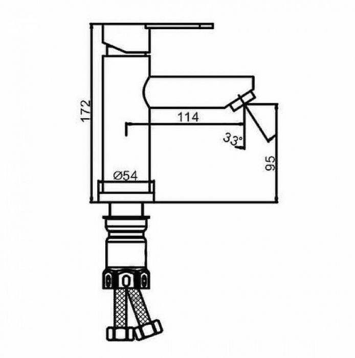 Смеситель для раковины Frap F10801 Сатин