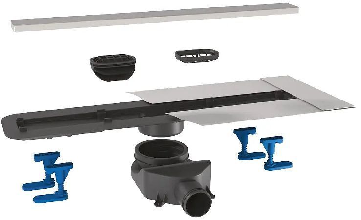 Душевой лоток Bettoserb Frameless Line Black Matte 85 13701322 с решеткой цвет Черный матовый / под плитку