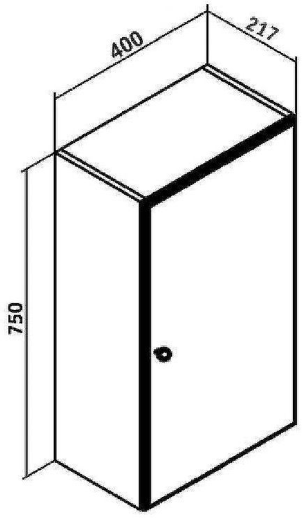 Подвесной шкаф Runo Кредо 40 00-00001149 Белый