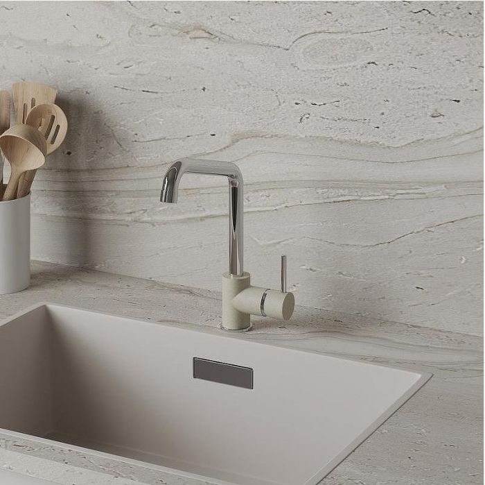 Смеситель для кухни Paini Cox 7894572CR599H1KM Бежевый матовый Хром