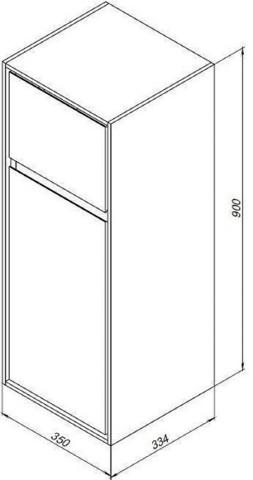 Подвесной шкаф Aquanet Милан 35 339954 цвет Белый глянец