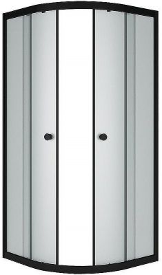 Душевой уголок Melodia della vita Round 90х90 MCNRD9090MBk профиль Черный стекло матовое