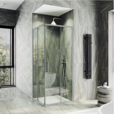 Душевой уголок Maybah Glass MGY-1323-5 900x900x1950 раздвижной профиль Хром матовый стекло прозрачное