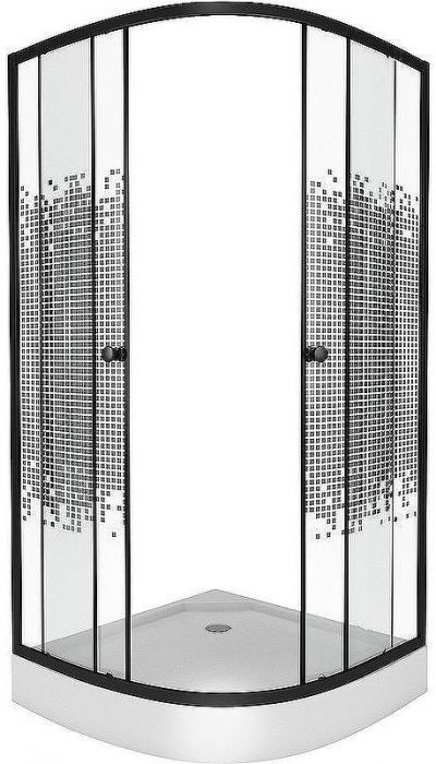 Душевой уголок Niagara Eco 90x90 NG-007-14 Black профиль Черный стекло с рисунком