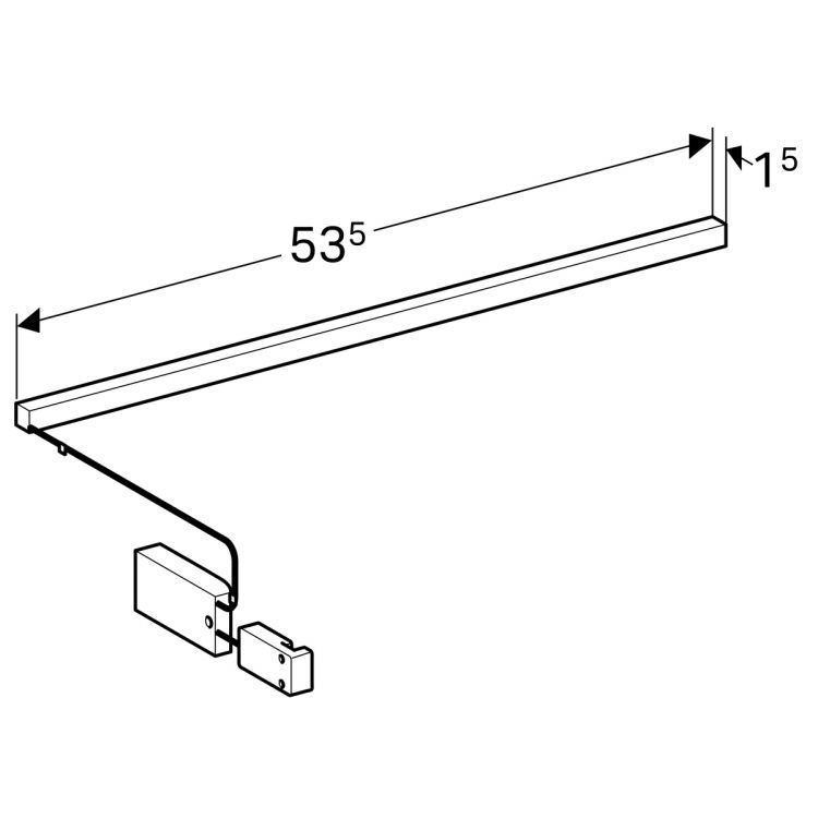 Универсальная подсветка Geberit, 535 мм