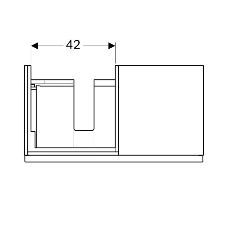 Тумба под раковину Geberit iCon, 89x48, белый глянец [840490000]