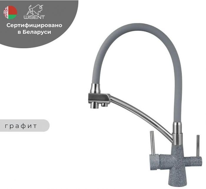 Смеситель для кухни Wisent W4855-24-9 цвет Графит