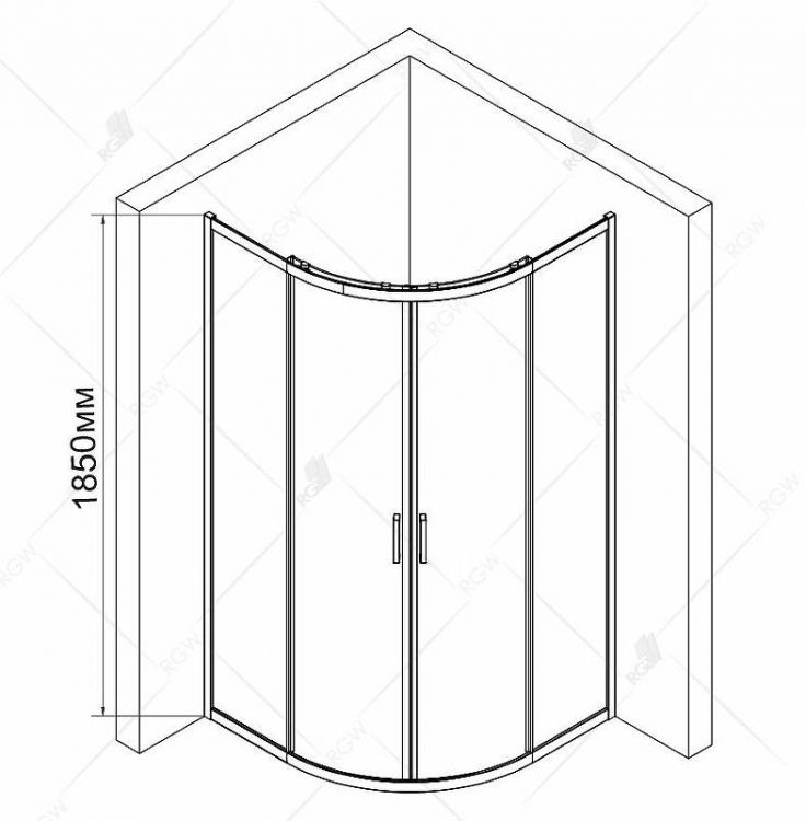 Душевой уголок RGW Classic CL-53 80х80 06095388-11 профиль Хром стекло прозрачное Душевой уголок RGW Classic CL-53 80х80 06095388-11 профиль Хром стекло прозрачное