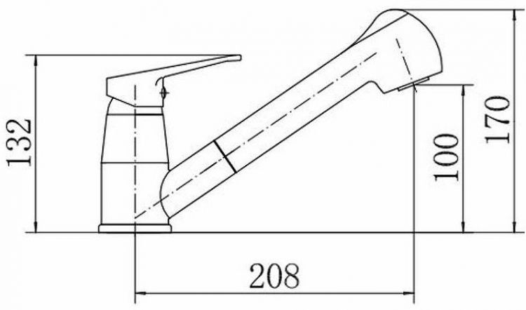 Смеситель для кухни Fashun A6013 цвет Хром