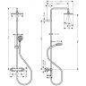 Hansgrohe Vernis Shape Душевая система: стойка с верхним душем и термостатом, цвет: хром